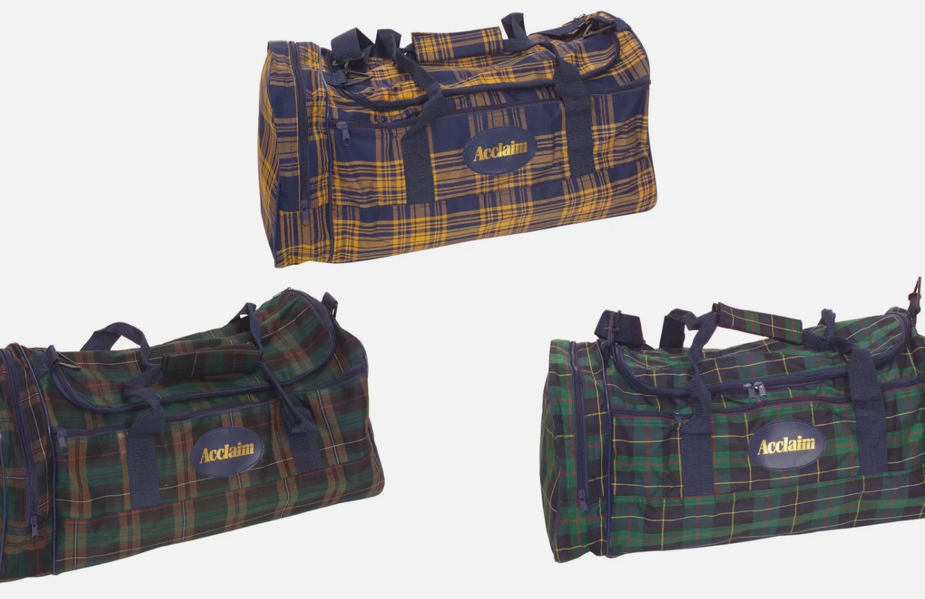 ACCLAIM Turnberry Travel Range Maxi Holdall Holiday Sports Gym Bag Tartan 21"